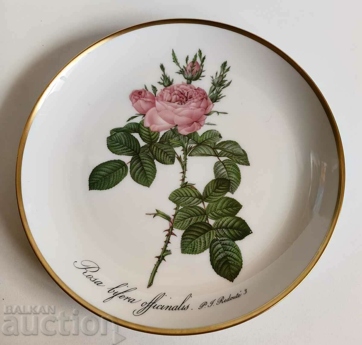 . PORCELAIN PLATE ROSES FOR WALL