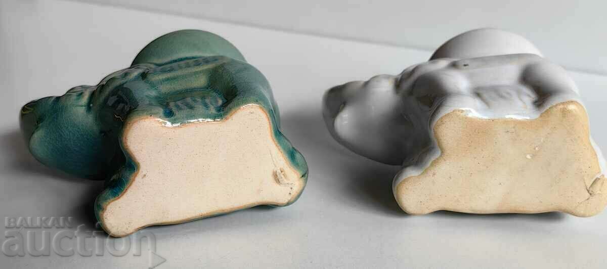 . LOT CERAMIC ELEPHANTS CANDLESTICK HEALTHY ELEPHANT FIGURE - 7