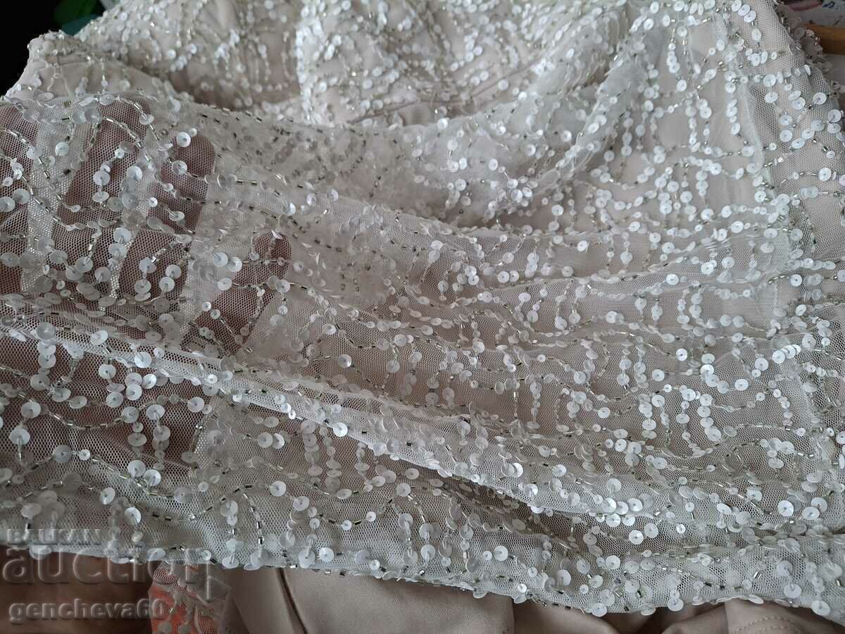 Елегантна рокля,пайети,мъниста,етикет-студио B.HLPN - 5