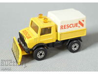 MATCHBOX UNIMOG Old Metal toy model snow plow truck