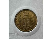 Moneda de aur britanică 1 suveran 1866 Victoria