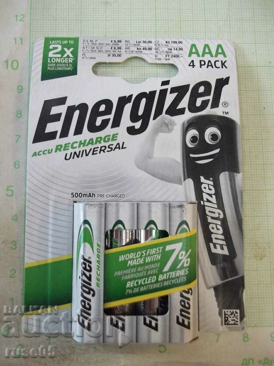 Комплект от 4 бр. акумулаторни батерии "Energizer AAA" нови