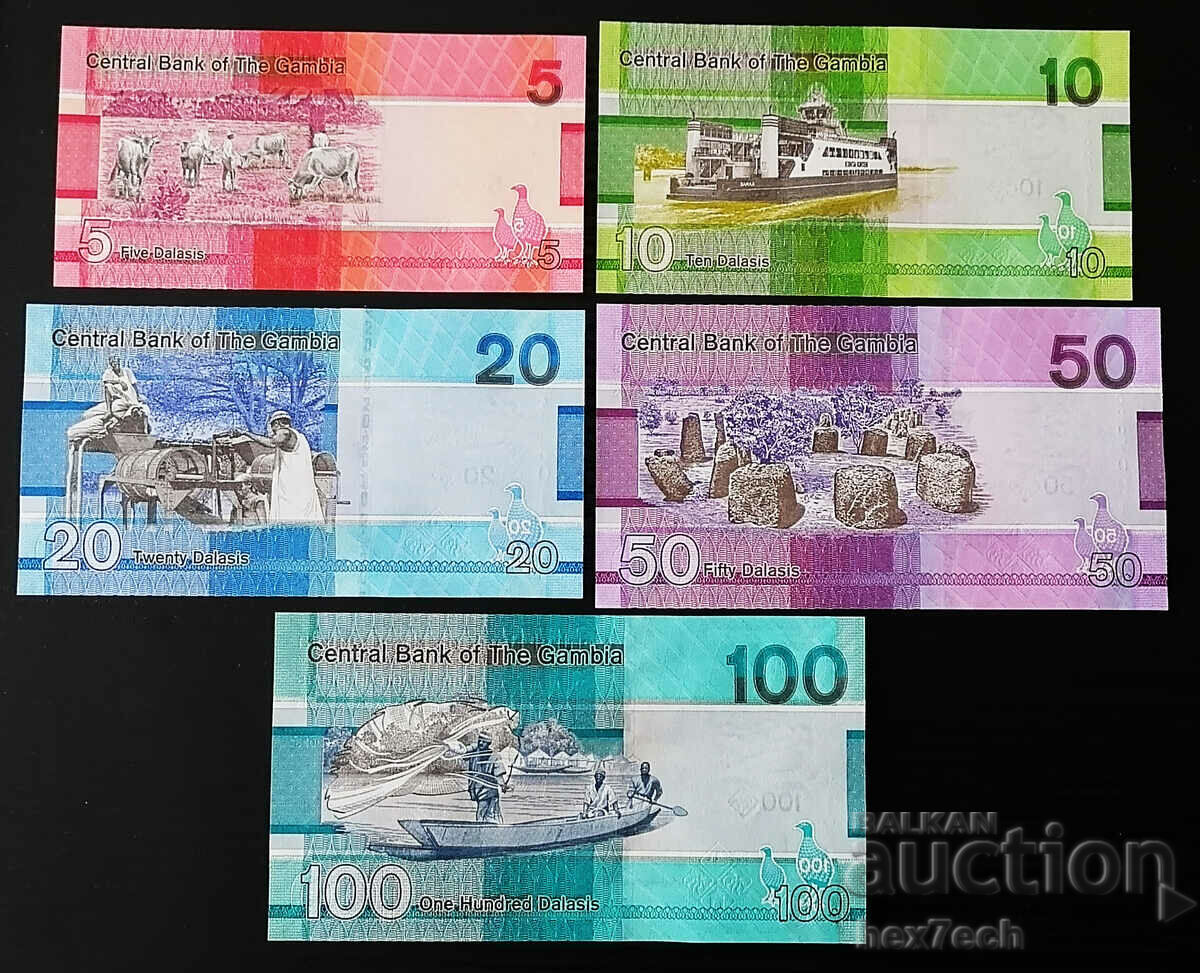 ❤️ ⭐ Gambia 2023 5, 10, 20, 50 and 100 Dallas UNC New ⭐ ❤️ with price 58.99 BGN | € 30.16