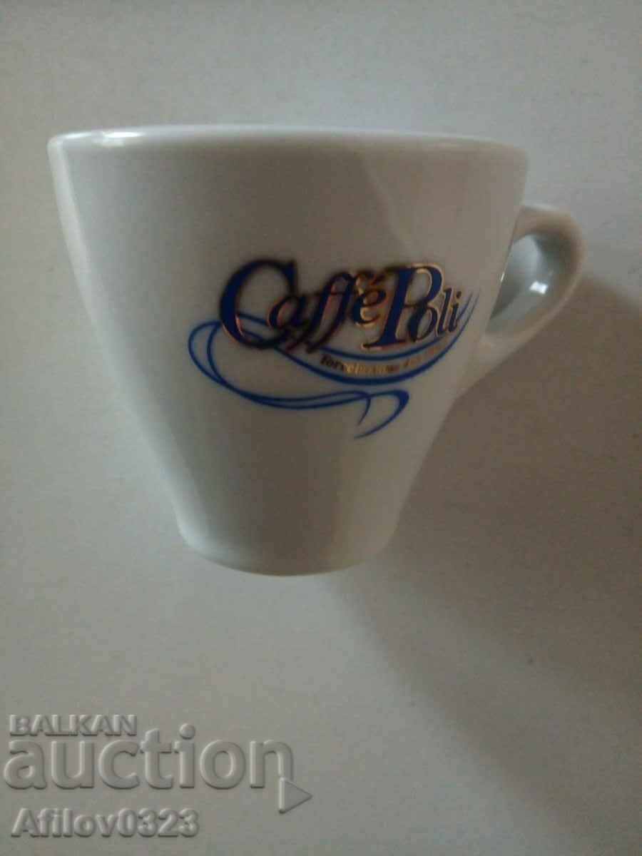 Set 6 cesti de cafea din portelan "Cofe Poli Club house"