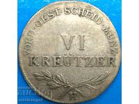 Austria 6 Kreuzer 1802 H - Burgau 22mm silver