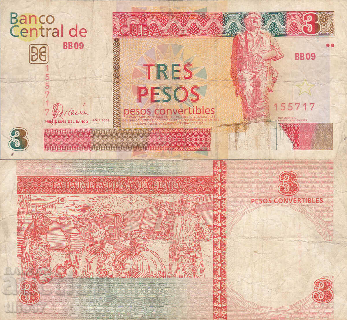 tino37- CUBA - 3 CONVERTIBLE PESOS - 2006