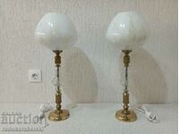 Set of two large brass lamps - lamp