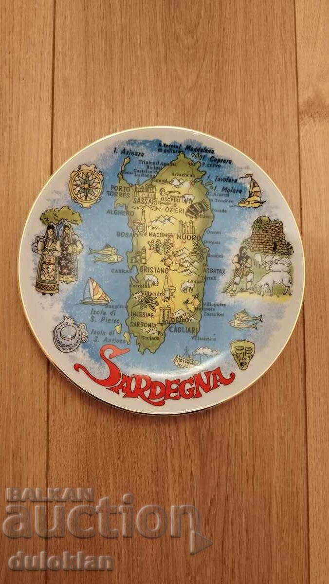 Beautiful porcelain plate from Sardinia Italy.