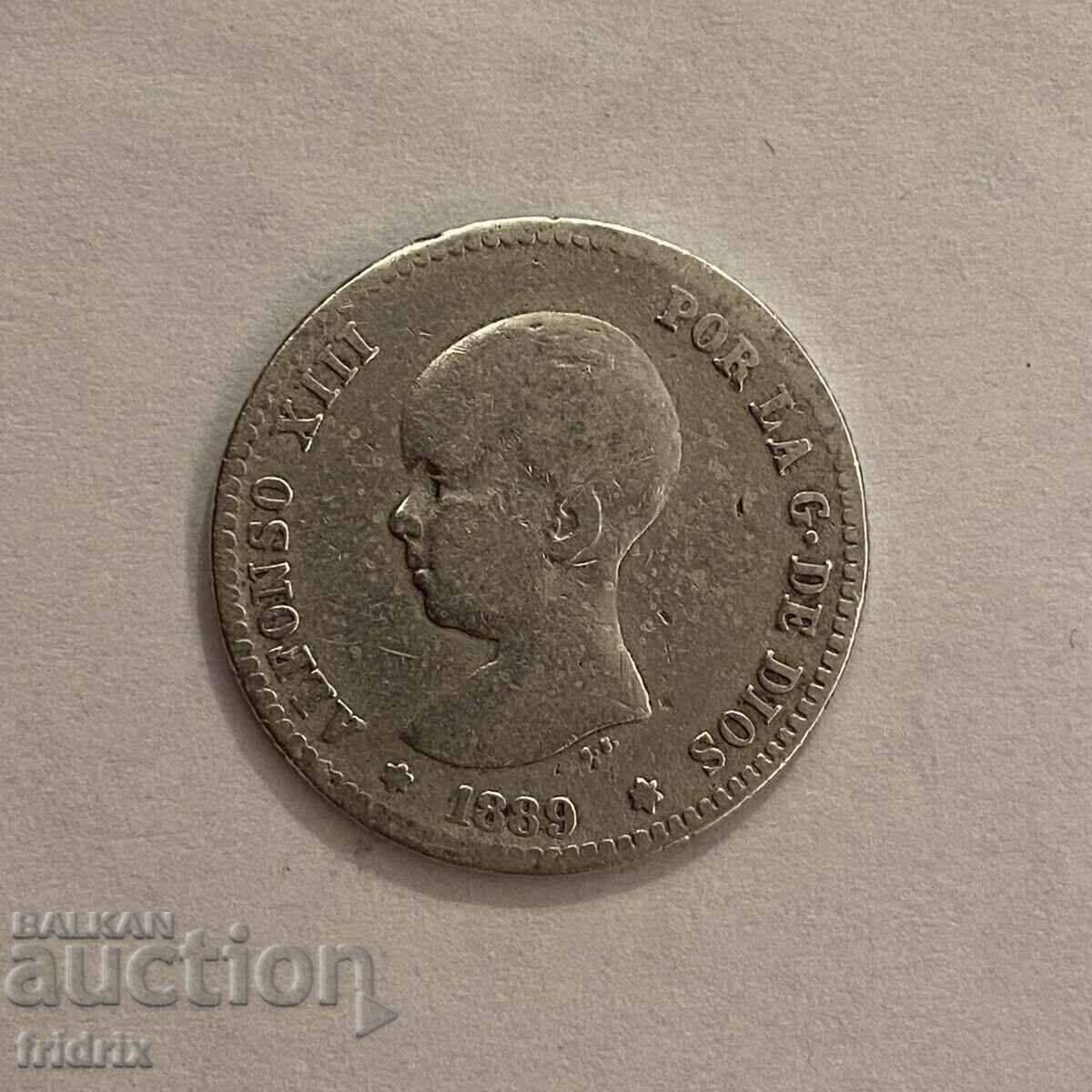 Delivery of Spain 1 peseta / Spain 1 peseta 1889 ХО Delivery of Spain 1 peseta / Spain 1 peseta 1889 ХО