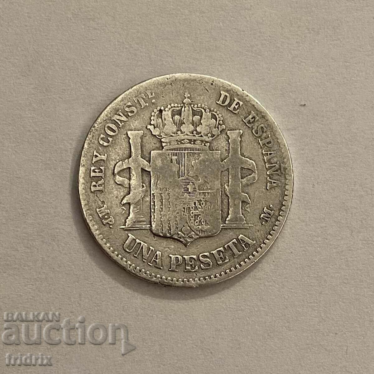 Spania 1 peseta / Spania 1 peseta 1889 ХО