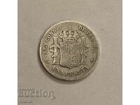 Испания 1 песета / Spain 1 peseta 1889 ЖО