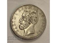 România 5 lei foarte rar / Romania 5 leu 1881 1YT