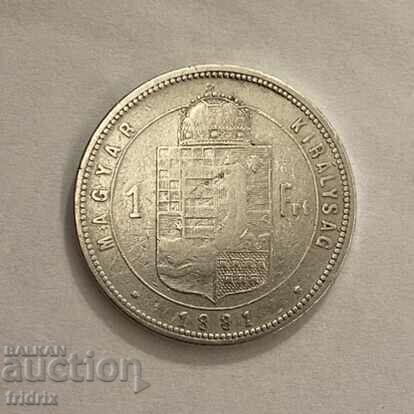 Auction Hungary 1 florin / Hungary 1 florin 1881 Auction Hungary 1 florin / Hungary 1 florin 1881