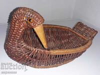 OLD BASKET. RATTAN