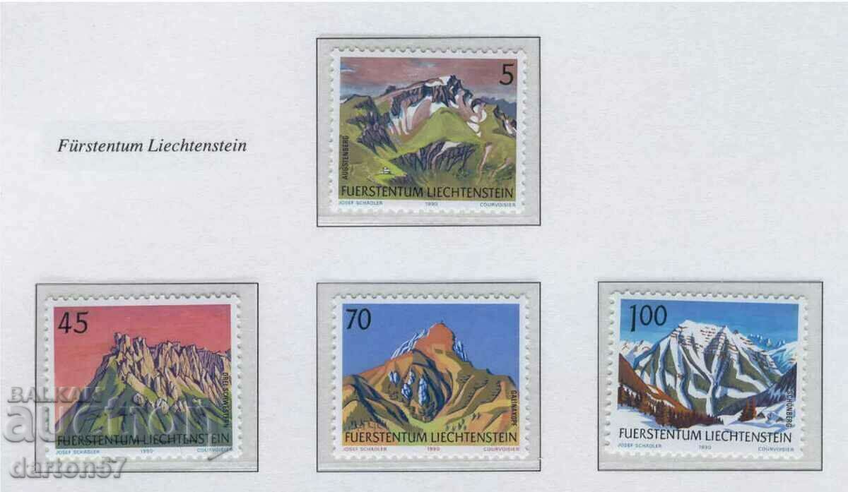 1990 Liechtenstein Mountains and Peaks (I) - καθαρή σειρά