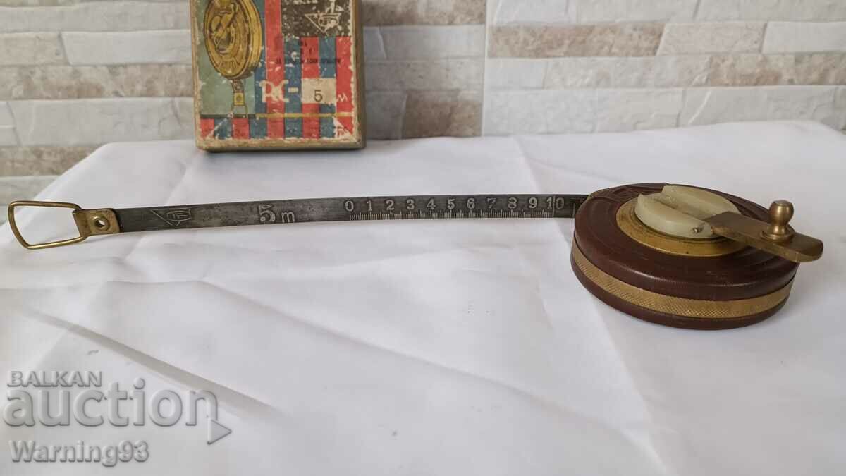 Old Bulgarian industrial tape measure - 5 meters - RPGP Sofia - 5 Old Bulgarian industrial tape measure - 5 meters - RPGP Sofia - 5