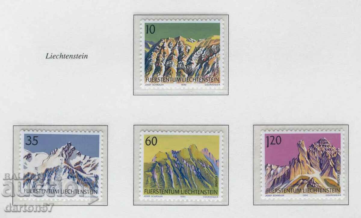 1990 Liechtenstein Mountains and Peaks (II) - καθαρό σερί