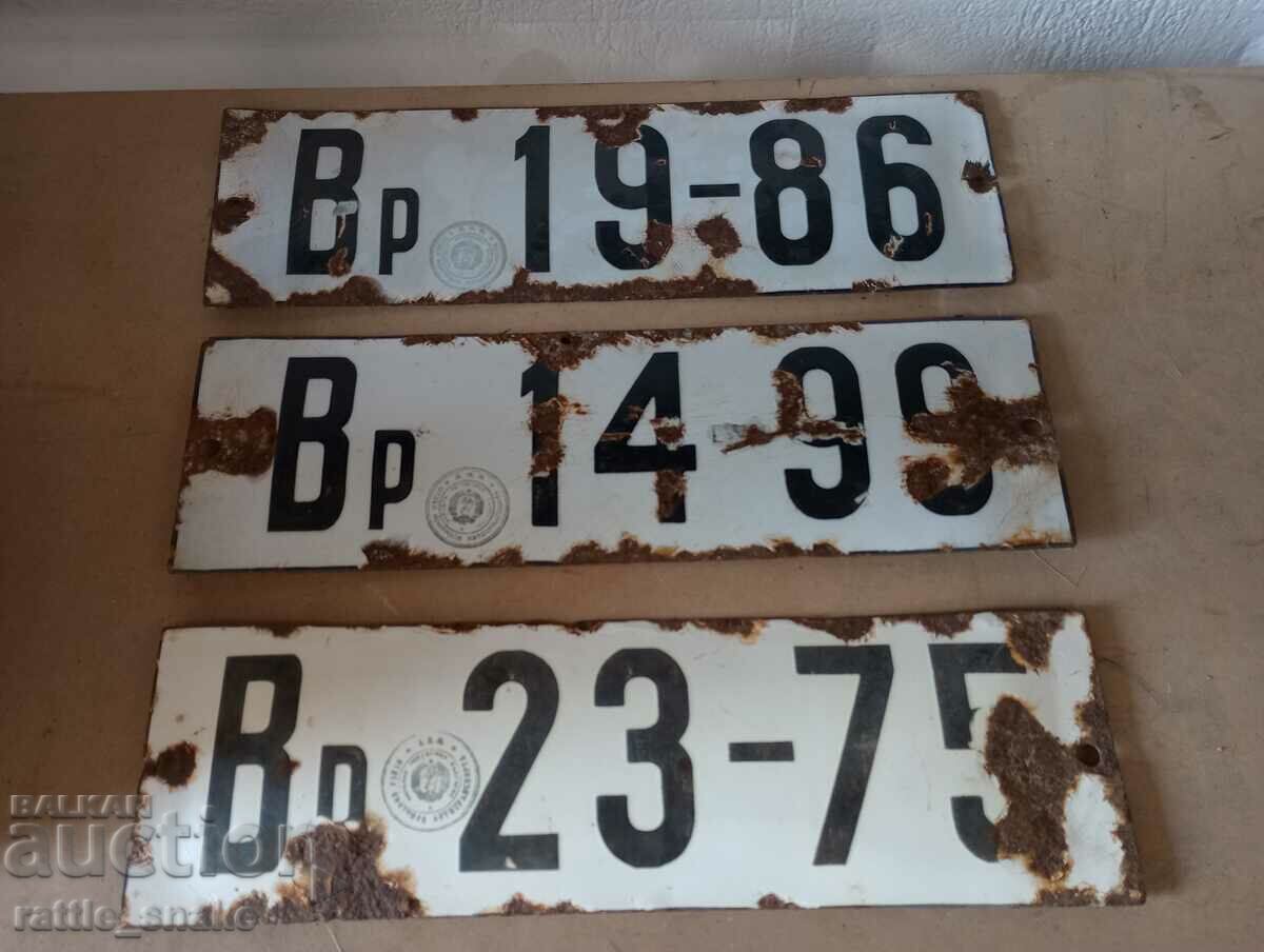 Old enamel numbers