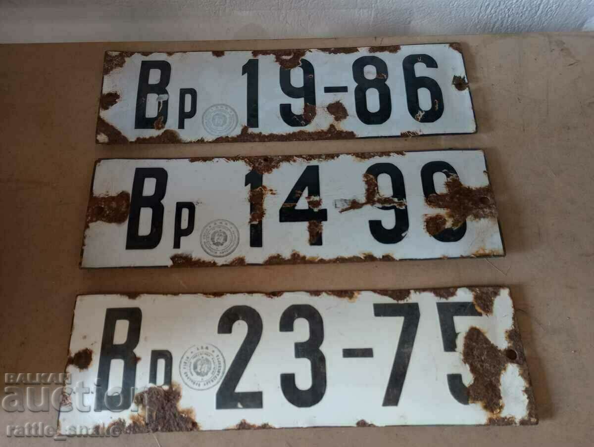 Lot of old enamel numbers