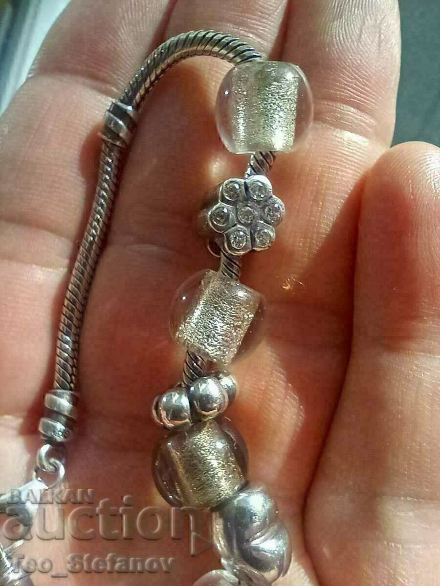 Bratara din argint Pandora din argint masiv cu zirconi - 7 Bratara din argint Pandora din argint masiv cu zirconi - 7