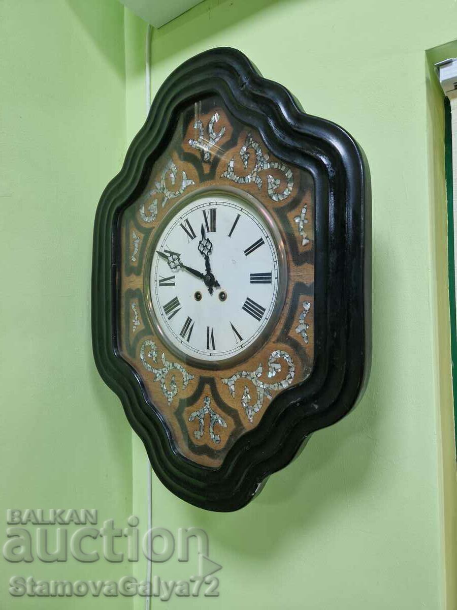 Delivery of Antique collectible mother of pearl wall clock Delivery of Antique collectible mother of pearl wall clock