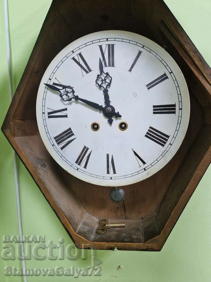 Antique collectible mother of pearl wall clock - 5 Antique collectible mother of pearl wall clock - 5