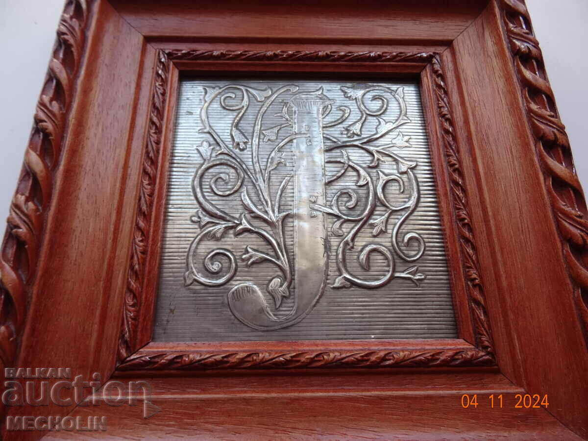 old picture WITH METAL letter J - 6