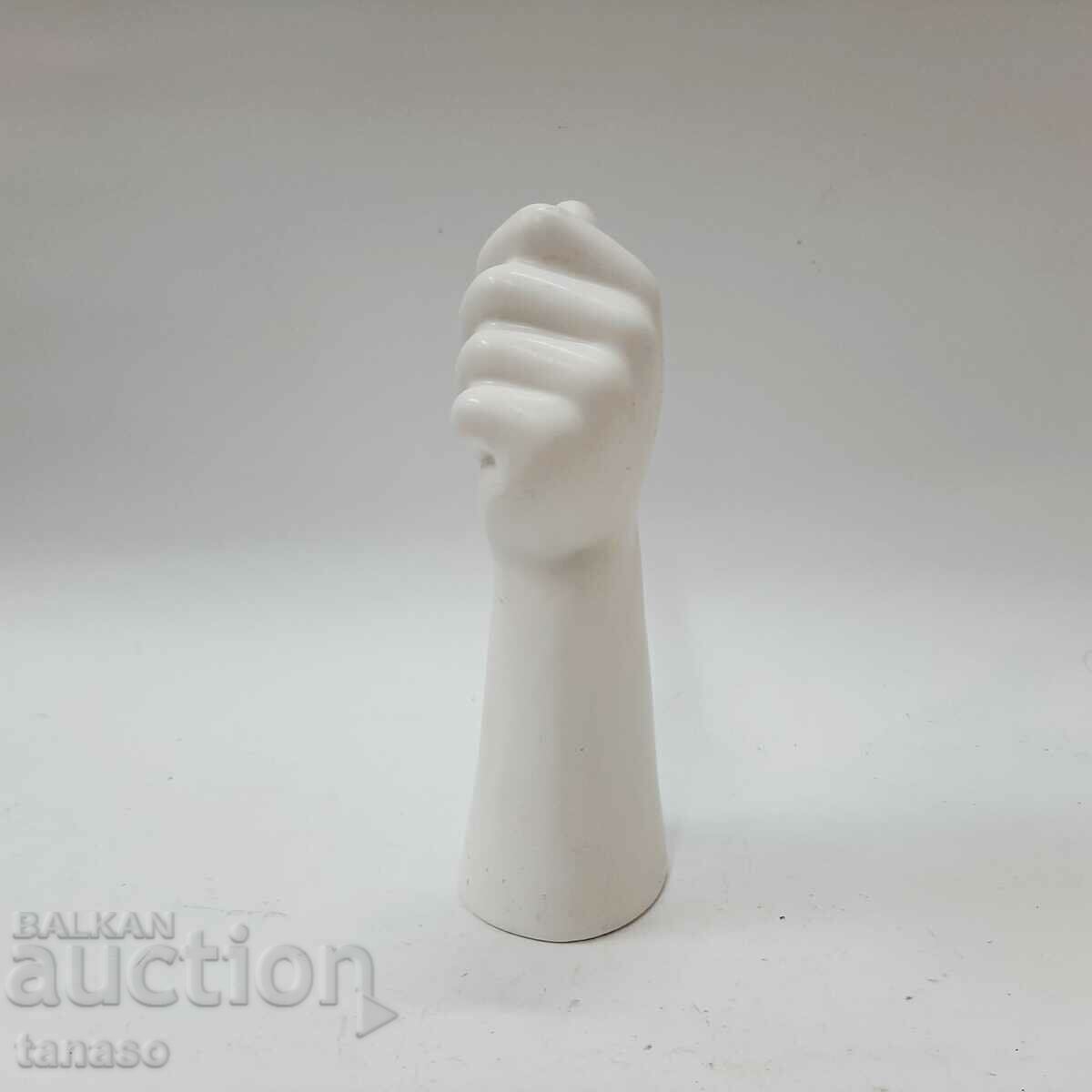 Delivery of Ceramic hand, decoration 19 cm, unique decoration(10.2)