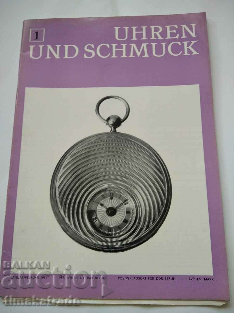 Revista ceasuri și bijuterii în limba germană nr. 1 din 1981