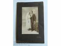 , OLD WEDDING PHOTO PHOTO CARDBOARD BRIDE PORTRAIT