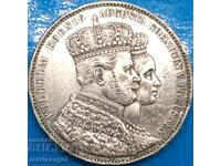 1 Thaler 1861 Prussia Coronation of Wilhelm I and Augusta silver