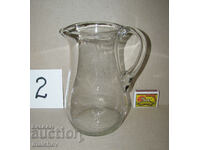 Old No. 2 glass jug, 18cm, excellent