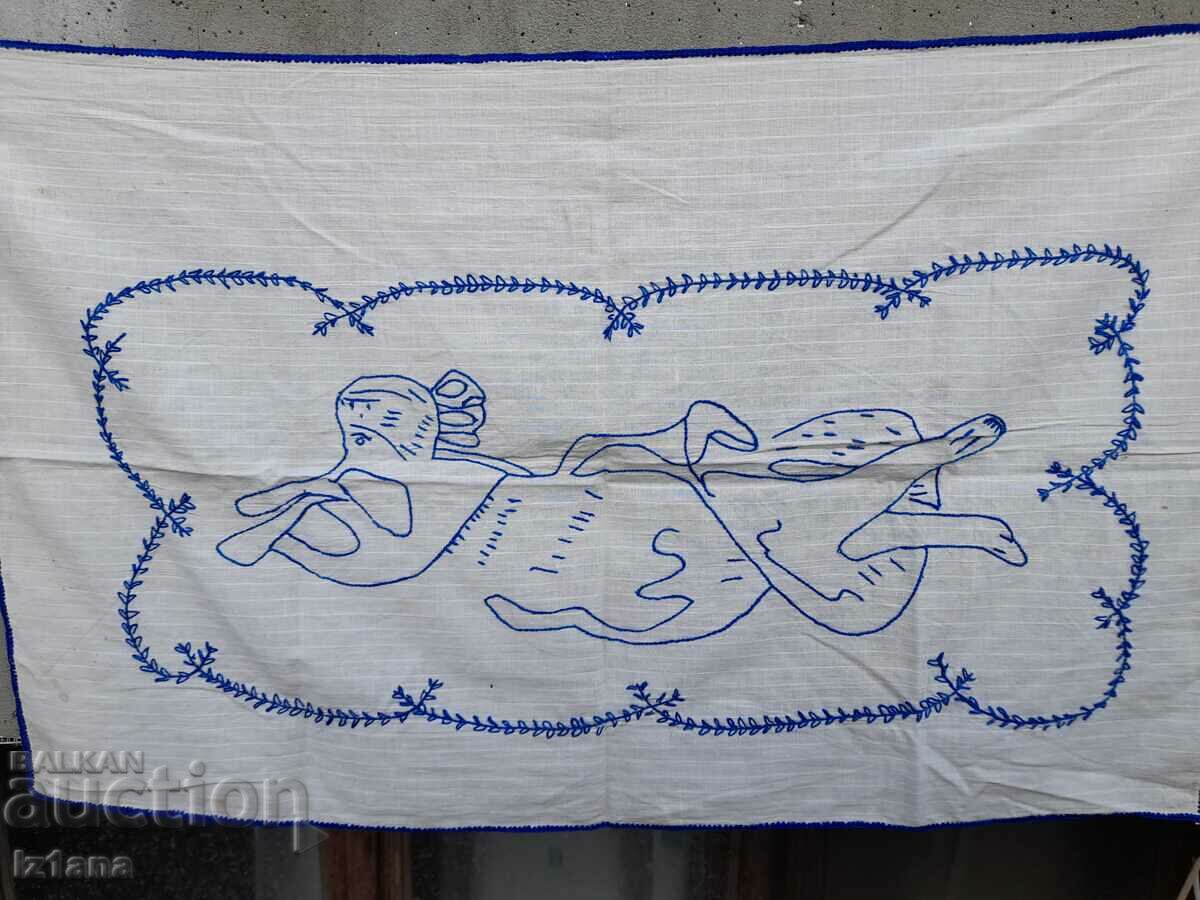 Antique embroidered carpet, wall covering with price 11.00 BGN | € 5.62 Antique embroidered carpet, wall covering with price 11.00 BGN | € 5.62