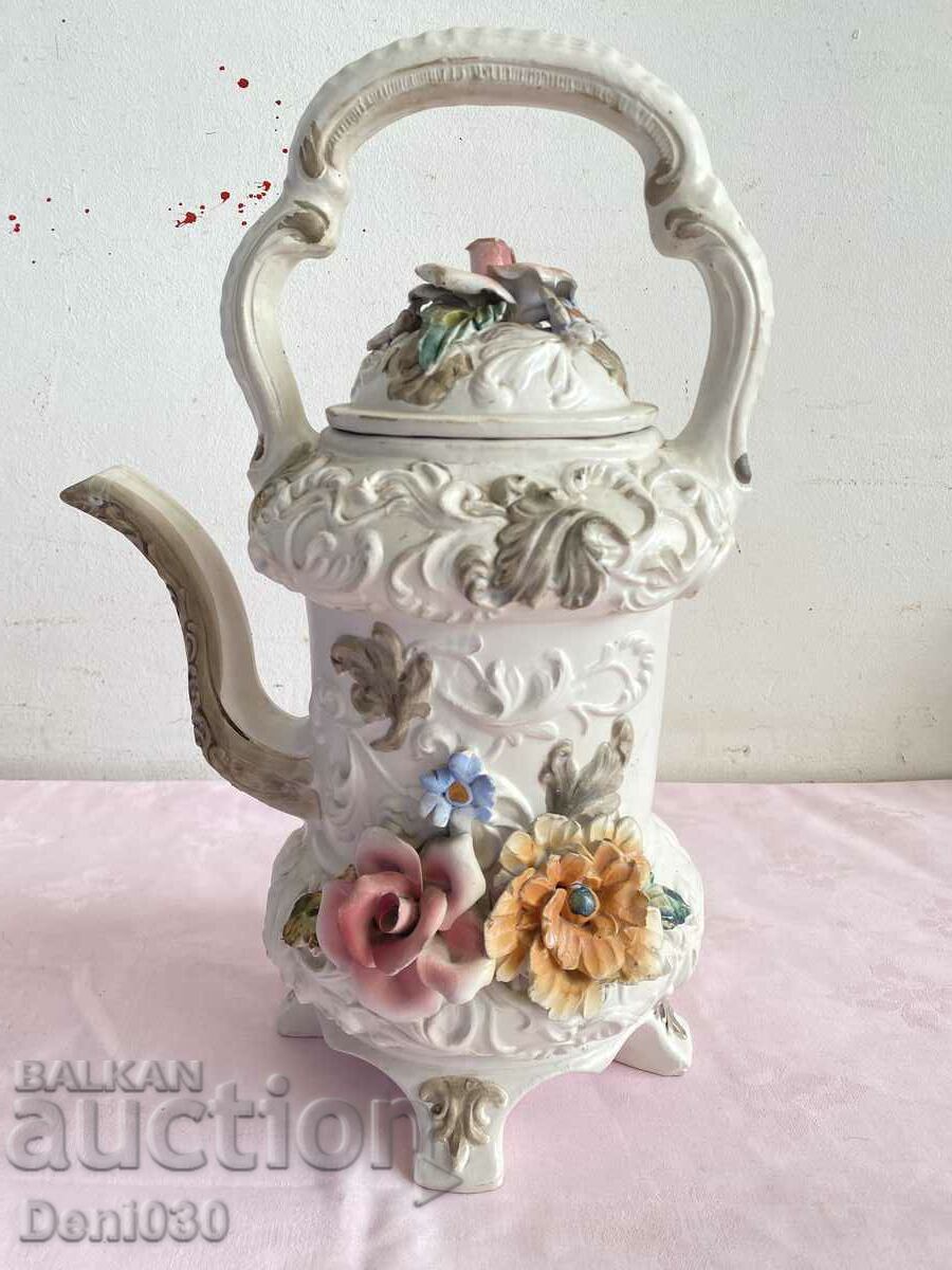 Vintage Capodimonte porcelain teapot