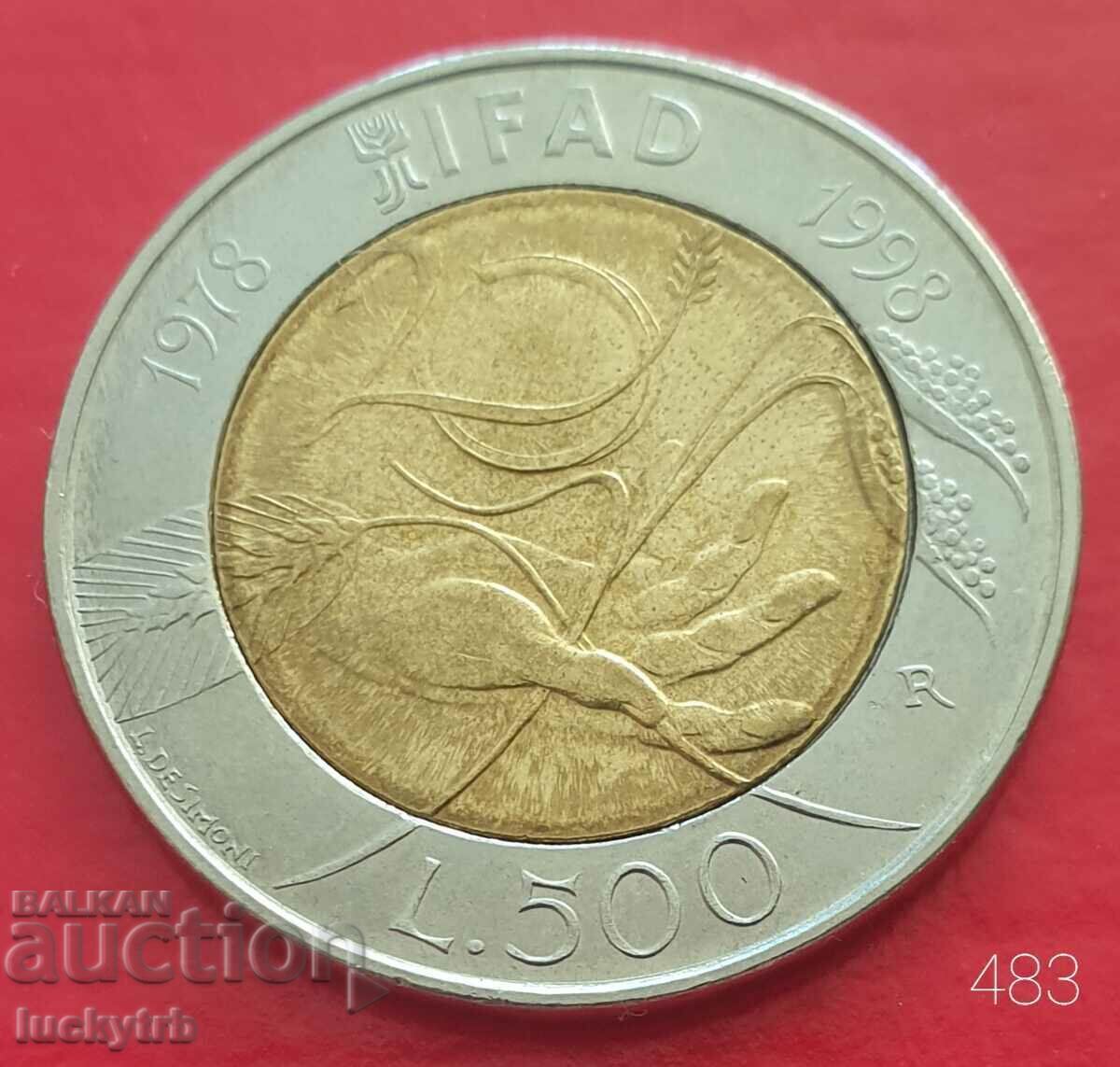 500 lira 1998 - Italy - IFAD 500 lira 1998 - Italy - IFAD