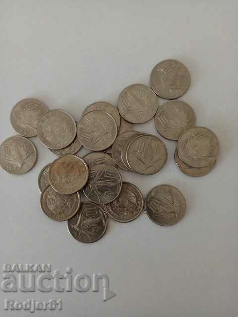 1978 - 10 centavos Mexico 23 pcs with price 10.00 BGN | € 5.11 1978 - 10 centavos Mexico 23 pcs with price 10.00 BGN | € 5.11