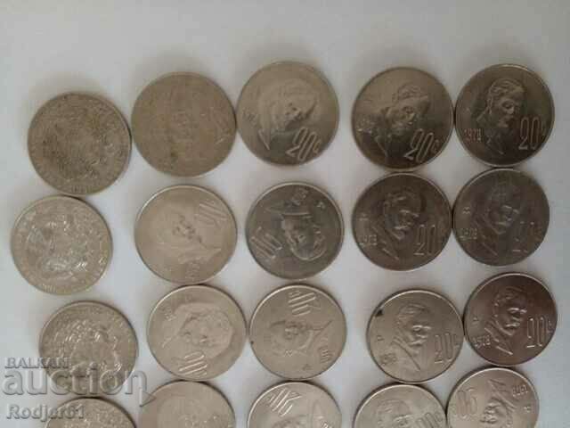 1978 - 20 centavos Mexico 25 pcs - 5 1978 - 20 centavos Mexico 25 pcs - 5