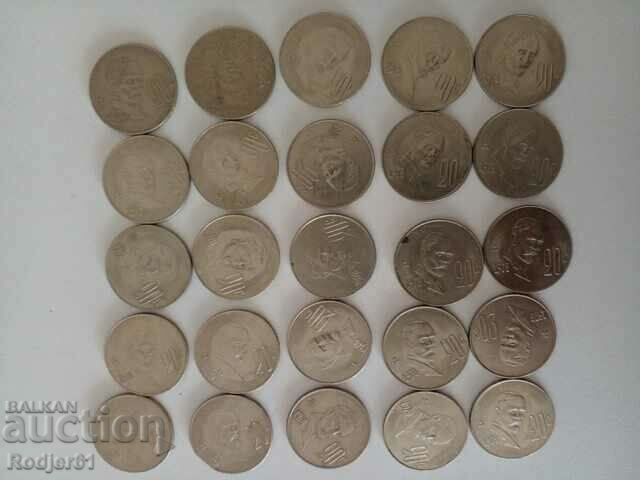 1978 - 20 centavos Mexico 25 pcs 1978 - 20 centavos Mexico 25 pcs