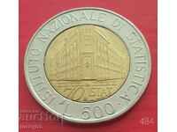 500 lira 1996 - Italy-70. National Statistical Institute