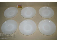 Set of 6 french plates 16 cm arcopal saucers, excellent