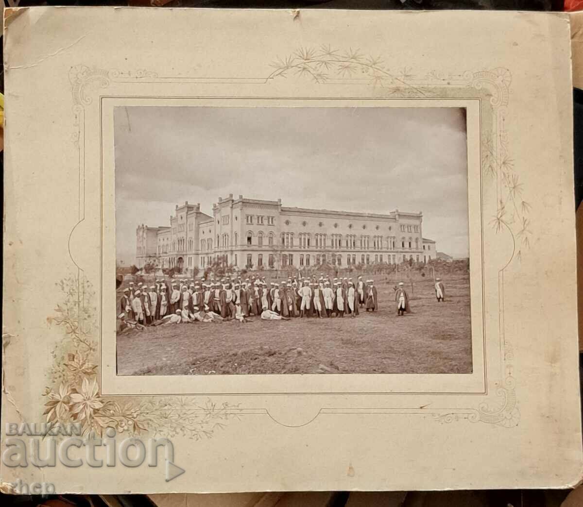 Sofia Military School 1890s large photograph on cardboard