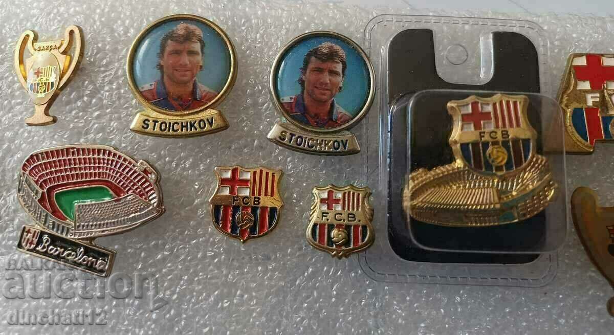 Badge collection. Barcelona Stoichkov Spain Football - 5 Badge collection. Barcelona Stoichkov Spain Football - 5