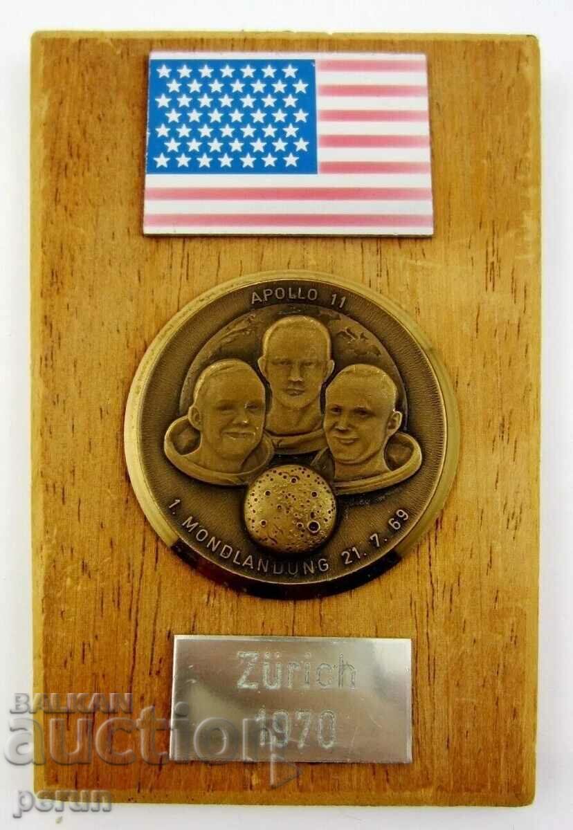 Plaque-US Astronauts-APOLO 11-1979-Rarity