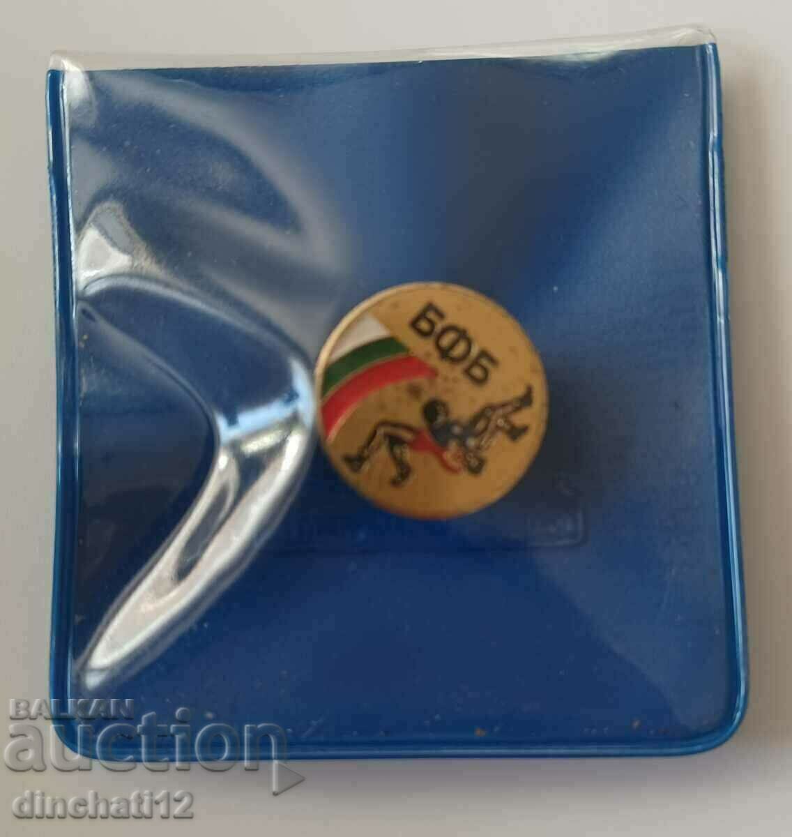 Παράδοση Παλαιά πλακέτα σημαίας και σήμα BBF. Βουλγαρική Ομοσπονδία Πάλης Παράδοση Παλαιά πλακέτα σημαίας και σήμα BBF. Βουλγαρική Ομοσπονδία Πάλης