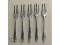 Lot 5 pcs. forks small 15 cm dessert forks, excellent