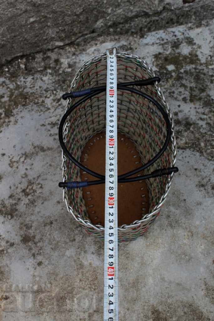 Auction  SOCIALIST PLASTIC WOVEN SHOPPING BAG BASKET