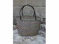 SOCIALIST PLASTIC WOVEN SHOPPING BAG BASKET