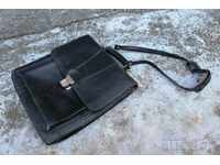 , LARGE OLD LEATHER BAG TABLET HI