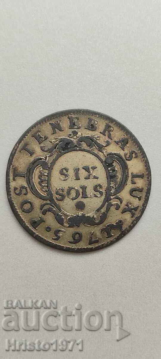 6 sols 1765 Ελβετία 6 sols 1765 Ελβετία