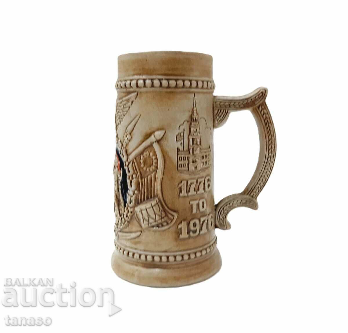 Колекционерска американска керамична халба 1776-1976 (9.2)